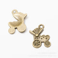 Zinc Alloy Baby Carriage Charm Pendant for DIY Necklace Bracelet Jewelry Making view 3
