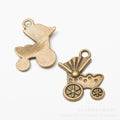 Zinc Alloy Baby Carriage Charm Pendant for DIY Necklace Bracelet Jewelry Making view 2