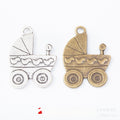 Zinc Alloy Baby Stroller Charm Pendant No.032198 for DIY Necklace Bracelet Jewelry Making view 1