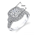 Classic Openwork Floral Texture Wedding Ring For Women, European Style Bridal Jewelry view 4