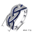 Two Tone Double Row Micro Pave Zircon Ring For Women Fashion Jewelry Accessory view 5
