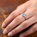 European Style Simple Turquoise Ring For Women, Minimalist Statement Fashion Jewelry view 4