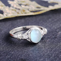 European Style Simple Turquoise Ring For Women, Minimalist Statement Fashion Jewelry view 6