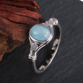 European Style Simple Turquoise Ring For Women, Minimalist Statement Fashion Jewelry view 2