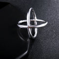 Unisex Hollow Cross Wrap Ring, 3D Open Band Joint Finger Ring For Men And Women view 3