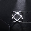 Unisex Hollow Cross Wrap Ring, 3D Open Band Joint Finger Ring For Men And Women view 5