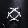 Unisex Hollow Cross Wrap Ring, 3D Open Band Joint Finger Ring For Men And Women view 1