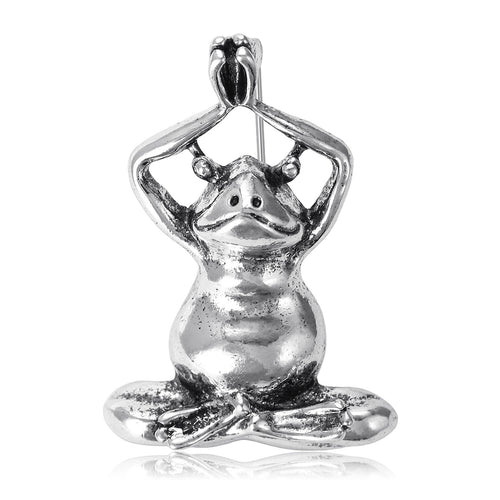 Alloy Vintage Frog Brooch Pin For Simple Fashion Apparel Decoration