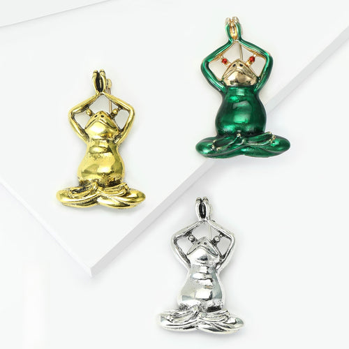 Alloy Vintage Frog Brooch Pin For Simple Fashion Apparel Decoration