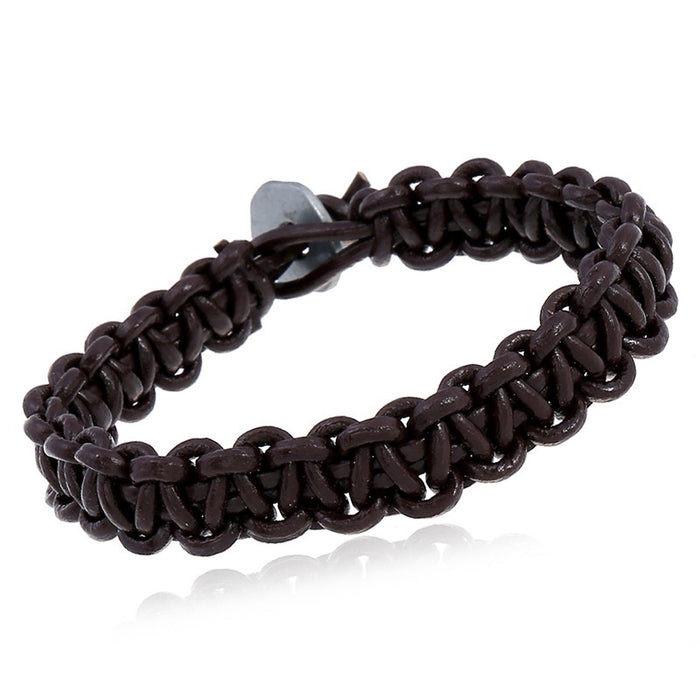 Personalized Braided Genuine Leather Bracelet Simple Vintage Creative Men's Wristband Jewelry