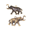 Zinc Alloy Elephant Charm Pendant for DIY Necklace Bracelet Jewelry Making view 3