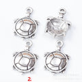 Antique Silver Zinc Alloy Turtle Charm Pendant for DIY Necklace Bracelet Jewelry Making view 1