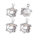 Antique Silver Zinc Alloy Turtle Charm Pendant for DIY Necklace Bracelet Jewelry Making view 2