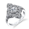 Hollow Floral Pattern Zircon Ring For Women, Gold Color Plated Fashion Jewelry view 1