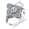 Hollow Floral Pattern Zircon Ring For Women, Gold Color Plated Fashion Jewelry view 5