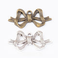 Zinc Alloy Bow Charm Pendant No.288558 for DIY Necklace Bracelet Jewelry Making view 1