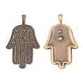 DIY Jewelry Accessories Vintage Alloy Hand Palm Charm Pendant For Bracelet Necklace Making view 4