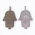 DIY Jewelry Accessories Vintage Alloy Hand Palm Charm Pendant For Bracelet Necklace Making view 1