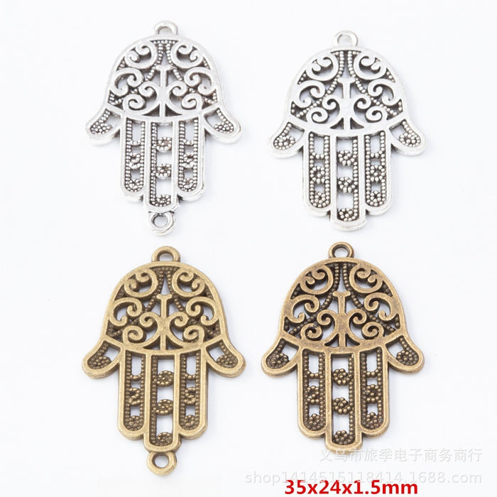 Zinc Alloy Hand Charm Pendant No.659191 for DIY Necklace Bracelet Jewelry Making