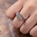 Creative Hollow Full Zircon Micro Pave Women's Ring, European Party Cocktail Jewelry view 4
