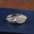 Creative Hollow Full Zircon Micro Pave Women's Ring, European Party Cocktail Jewelry view 3