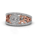 Classic Hollow Round Zircon Diamond Ring For Women Engagement Wedding Party Jewelry view 2