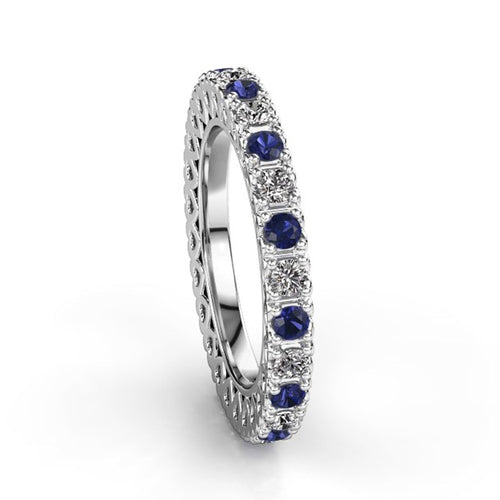 Korean Japanese Style Hollow Carved Blue White Cubic Zirconia Full Stone Ring For Women