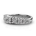 Women's Half Eternity Zircon Claw Setting Ring, European Wedding Party Jewelry Accessory view 5