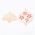 Gold Zinc Alloy Fan Lantern Charm Pendant for DIY Necklace Bracelet Jewelry Making view 1