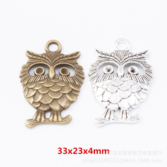 Zinc Alloy Owl Charm Pendant No.153428 for DIY Necklace Bracelet Jewelry Making