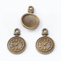 Zinc Alloy Clock Charm Pendant No.747929 for DIY Necklace Bracelet Jewelry Making view 2