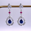 Fashion Long Drop Waterdrop Zircon Stud Earrings For Women Trendy Style Jewelry view 3