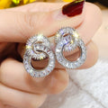 Korean Style Sweet Girl Round Circle Drop Earrings For Women, Fashion Jewelry Accessories view 1