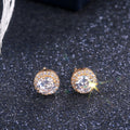 Classic Round Colorful Zircon Stud Earrings For Women, Versatile Fashion Accessories view 3