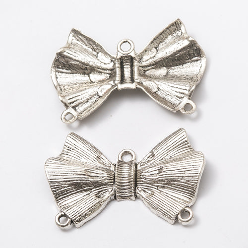 Zinc Alloy Bow Charm Pendant No.019182 for DIY Necklace Bracelet Jewelry Making