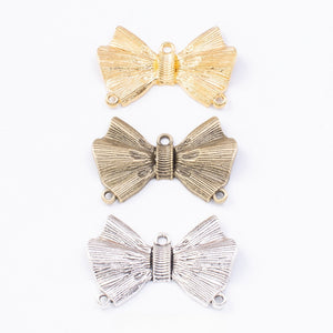 Zinc Alloy Bow Charm Pendant No.019182 for DIY Necklace Bracelet Jewelry Making