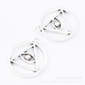 Zinc Alloy Eye Triangle Charm Pendant for DIY Necklace Bracelet Jewelry Making view 2
