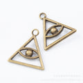 DIY Jewelry Accessory Vintage Zinc Alloy Triangle Eye Pendant Charm For Bracelet Necklace view 3