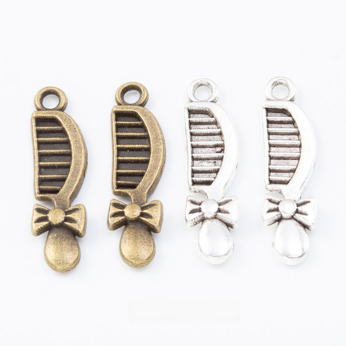Zinc Alloy Comb Charm Pendant No.547871 for DIY Necklace Bracelet Jewelry Making