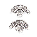Zinc Alloy Fan Charm Pendant No.919612 for DIY Necklace Bracelet Jewelry Making view 3