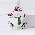 Enamel Alloy Snowman Brooch Pin Cute Cartoon Clothing Accessory view 2