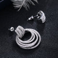 Luxury Multi Layer Circle Hoop Earrings For Women, Trendy Statement Round Ear Jewelry view 3