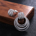 Luxury Multi Layer Circle Hoop Earrings For Women, Trendy Statement Round Ear Jewelry view 2