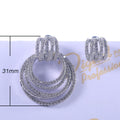Luxury Multi Layer Circle Hoop Earrings For Women, Trendy Statement Round Ear Jewelry view 5