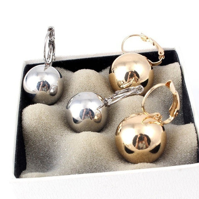 Korean Creative Simple Ball Shape Ear Cuff Earrings For Women Elegant Fashion Jewelry