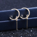 Korean Simple Metal Hoop Earrings For Women Fashion Show Versatile Ear Jewelry view 2