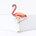 Alloy Enamel Flamingo Brooch Pin For Cardigan And Suit Decoration view 2