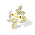 Korean European Style Fresh Butterfly Micro Pave Open Index Finger Ring For Women Fashion Jewelry view 3