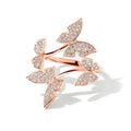 Korean European Style Fresh Butterfly Micro Pave Open Index Finger Ring For Women Fashion Jewelry view 4