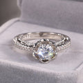 Elegant European And American Women's Wedding Ring With Fashion Floral Shape Jewelry view 3